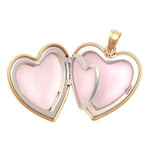 9ct YG 24mm Heart Family Locket