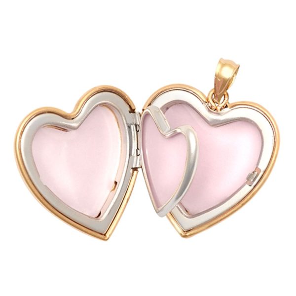 9ct YG 24mm Heart Family Locket