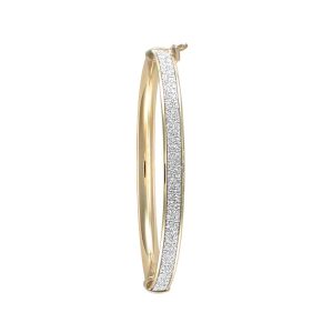 9ct YG Glitter Baby <br>Bangle