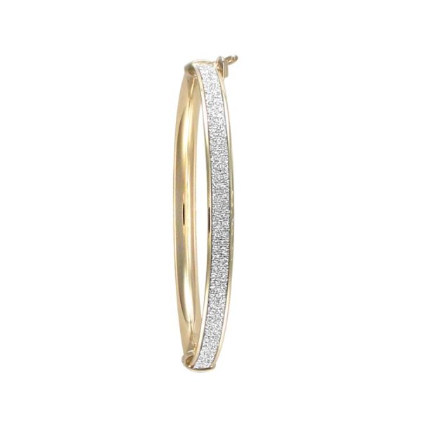 9ct YG Glitter Baby <br>Bangle