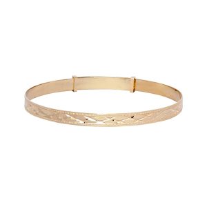 9ct YG Expandable Ladies Bangle