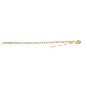 9ct YG Ladies Curbs Links Charms Bracelets