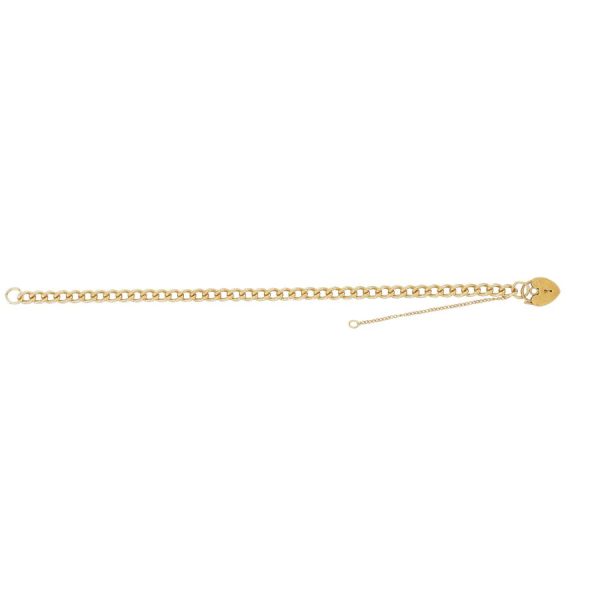 9ct YG Ladies Curbs Links Charms Bracelets