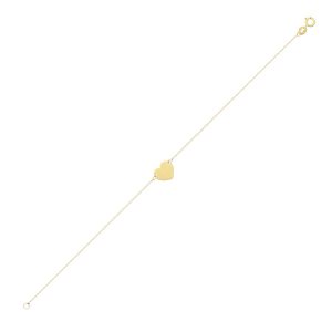 9ct Yellow Gold Fancy Heart Bracelet
