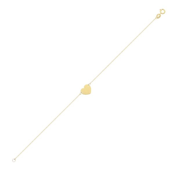 9ct Yellow Gold Fancy Heart Bracelet