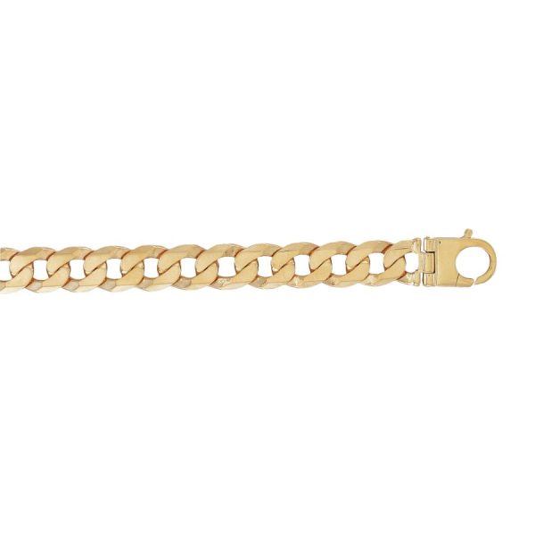 9ct YG Flat Curbs Chain <br>22 inch