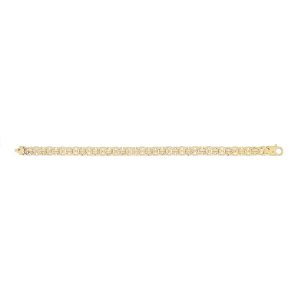 9ct YG 5.5mm Flat Byzantine Chain 22 Inch