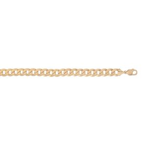 9ct YG Super Flat Curbs <br>Chain 22 Inch