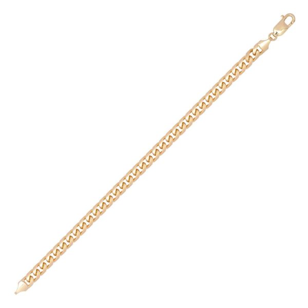9ct YG 6mm Bombe Curb Chain 24 Inch