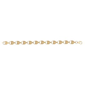 9ct YG Medium Plain Tulip Chain 24 Inch