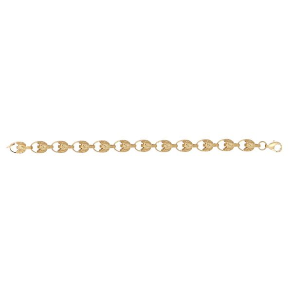 9ct YG Medium Plain Tulip Chain 24 Inch