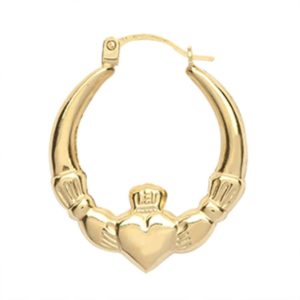 9ct YG Claddagh <br>Earrings