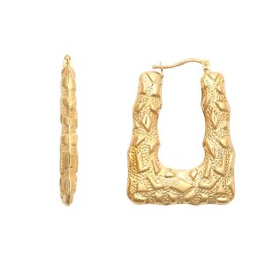 9ct Yellow Gold Handbag Creole Earrings