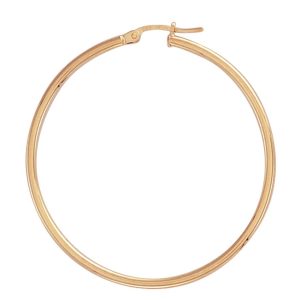 9ct Yellow Gold 40mm Thin Hoop Earrings