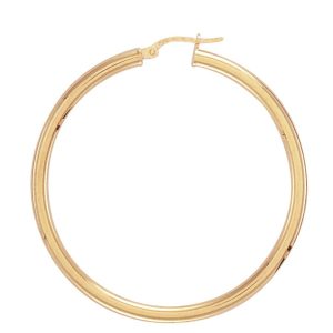 9ct Yellow Gold Hoop Earrings 40mm