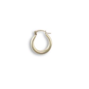 9ct Yellow Gold Plain Hoop Earrings