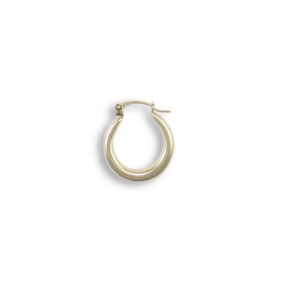 9ct Yellow Gold Plain Hoop Earrings