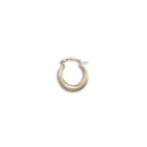 9ct YG Round Creole Earrings