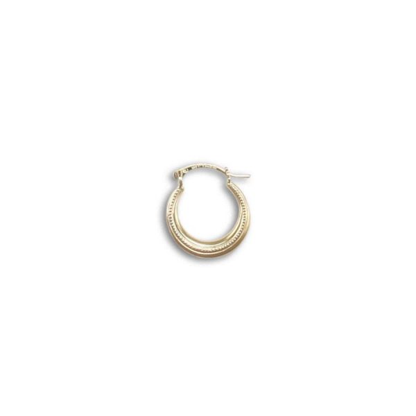 9ct YG Round Creole Earrings