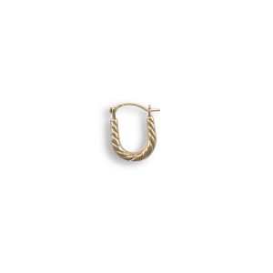9ct YG Oval Creole <br>Earrings