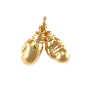 9ct Pair of Boxing Gloves Hollow Charm Pendant