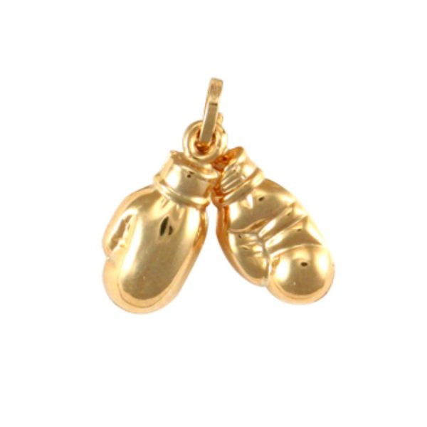 9ct Pair of Boxing Gloves Hollow Charm Pendant