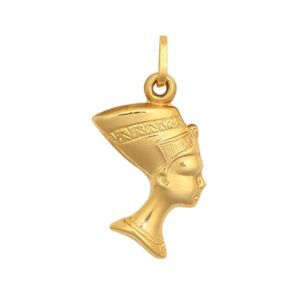 9ct YG Nefertiti Hollow Charm Pendant