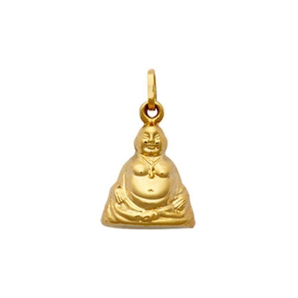 9ct YG Buddah Hollow Charm Pendant