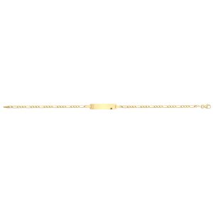 9ct YG Ladies Figaro ID Bracelet