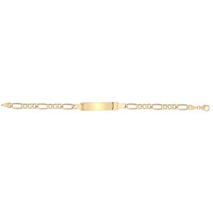 9ct YG Ladies Figaros ID Bracelet