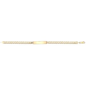 9ct YG Gents Curbs ID Bracelet