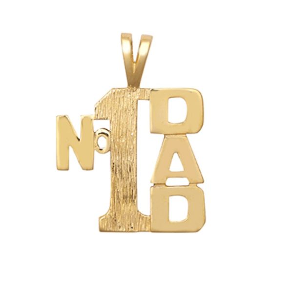 9ct Yellow Gold No.1 Dad Pendant