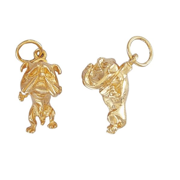 9ct YG Bulldog <br>Pendant
