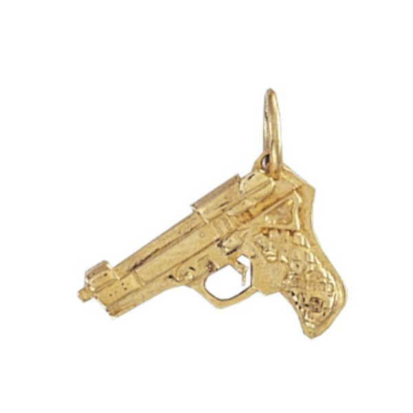 9ct YG Hand Gun <br>Pendant