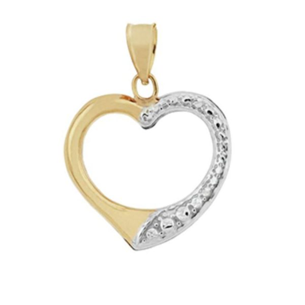 9ct Yellow Gold Open Heart Pendant