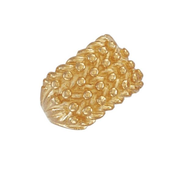 9ct YG Thin & Woven Back Keeper Ring P