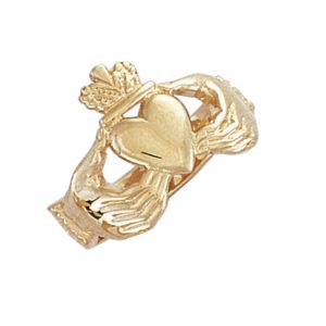9ct Yellow Gold Claddagh Ring  L