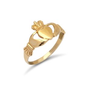 9ct YG Claddagh <br> Ring K