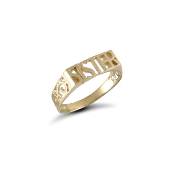 9ct Yellow Gold Sister Ring K