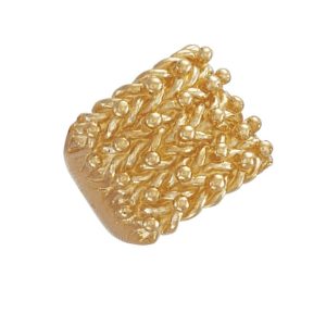 9ct Yellow Gold 5 Row Keeper Ring V