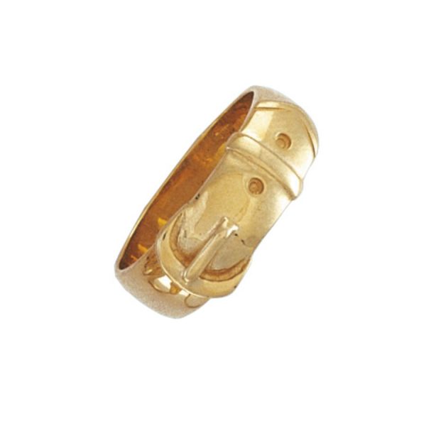 9ct YG Plain Buckle <br>Ring R