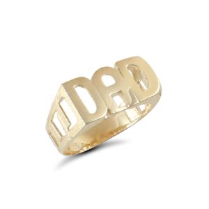 9ct YG Dad <br>Ring X